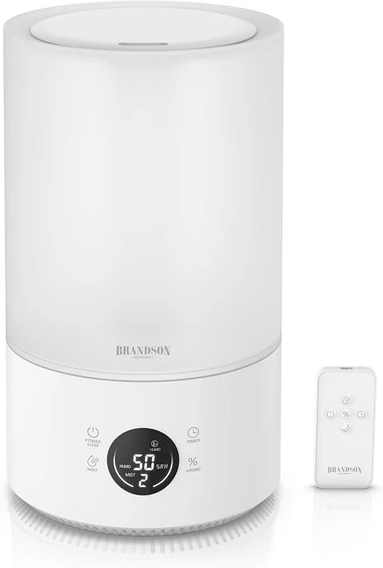 Arendo - Luftbefeuchter digital Display - 4, 2 Liter - Fernbedienung - leise - 3 Nebelstufen - Sleep Funktion - Timer – Büro Wohnimmer Schlafzimmer