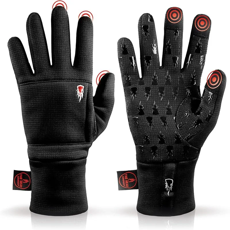 THE HEAT COMPANY – Wind PRO Liner - Windabweisende- Premium Qualität - Wasserabweisend - Touchscreen Handschuhe Herren & Damen - Winterhandschuhe: Fahrradhandschuhe & Laufhandschuhe — Heizkleidung