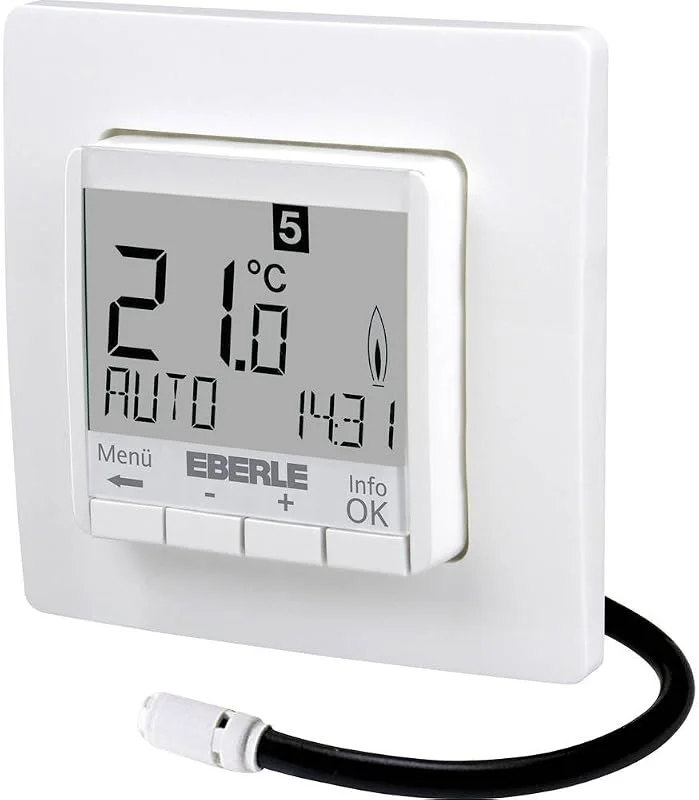 Eberle ws 527 8134 55 100 FIT 3L Raumthermostat Unterputz, Reinweiß — Heizung Warmepumpe