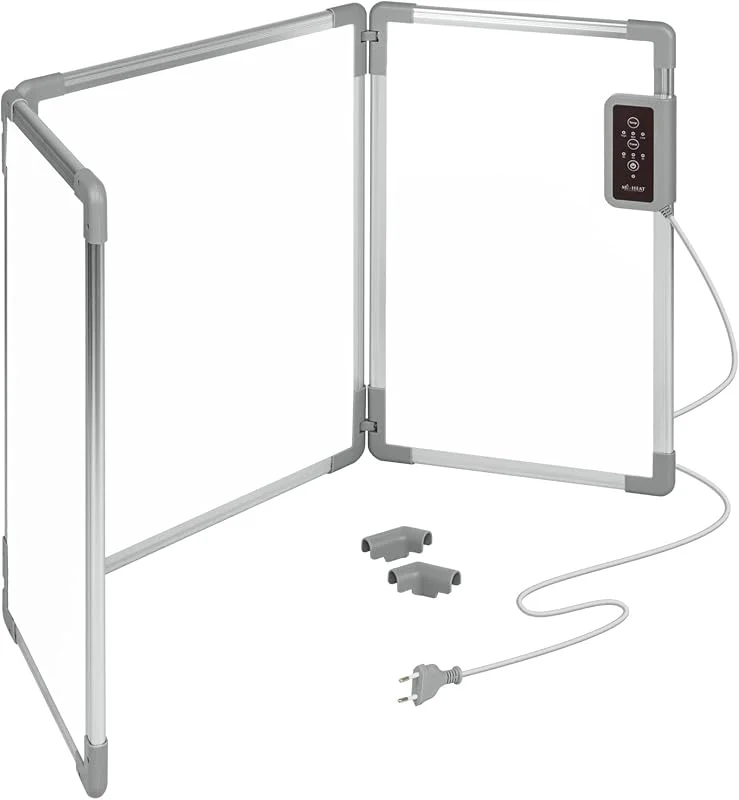 Mi-Heat Faltbares Aluminium Heizpaneel 53x108cm Infrarot Schreibtischheizung 350W bis 80°C Heizwand für Büro Home Office Arbeitsplatz Kassen Empfangstheken — Heizung Warmepumpe