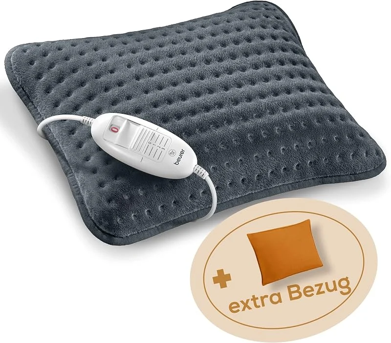 Beurer HK 48 Cosy Sofa-Heizkissen mit Schnellheizung, 3 beleuchtete Temperaturstufen und Abschaltautomatik, extra weiches Wendekissen, mit zusätzlichem Filz-Bezug, Orange — Heizung Warmepumpe