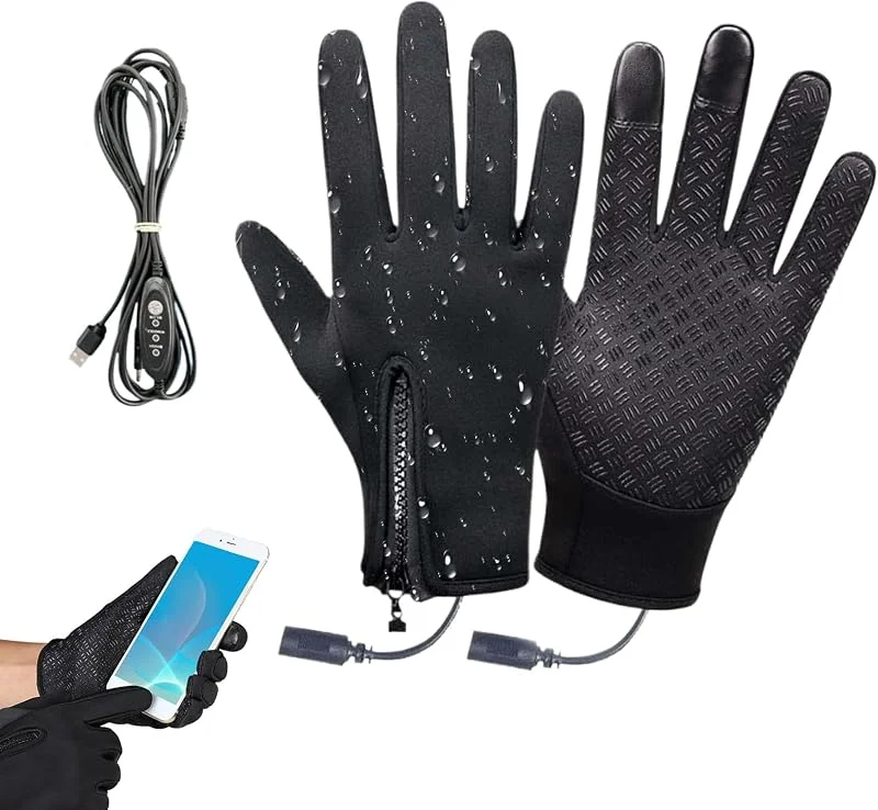 Generisch Beheizte Handschuhe für Herren Touchscreen-Taugliche Winddichte — Heizkleidung