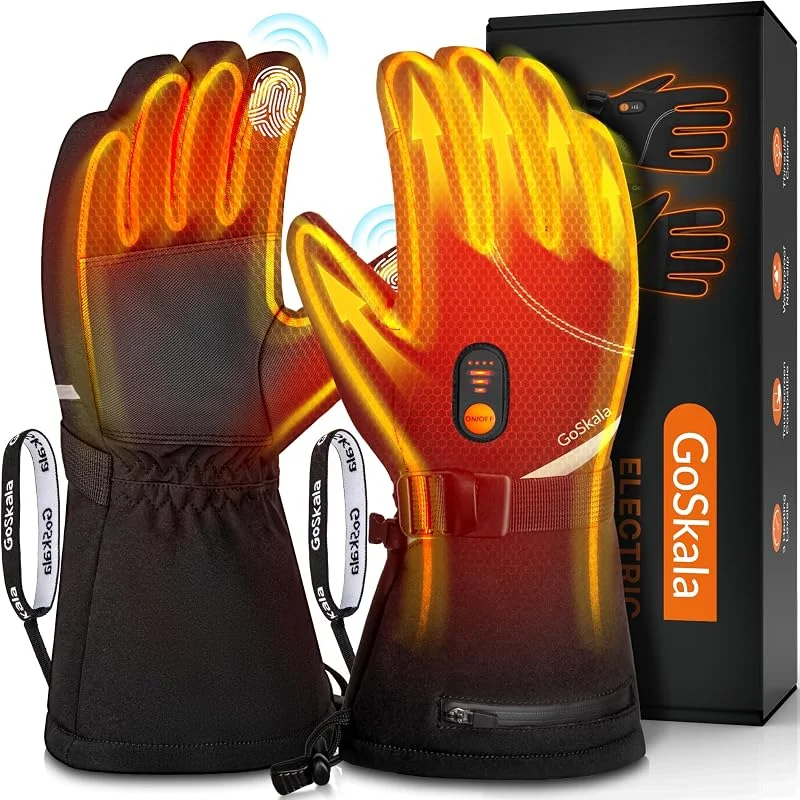 Beheizbare Handschuhe Damen Herren Elektrische Handschuhe Mit Heizung 7.4V 6000mAh Akku, Touchscreen Skihandschuhe Winterhandschuhe Warm Fahrradhandschuhe Outdoor Thermohandschuhe — Heizkleidung