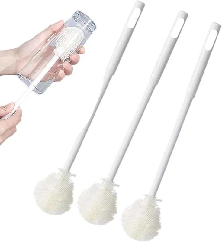 Babyflaschenbürste, faltbares Flaschen-Set, 5 cm langer Griff, Schrubber, sanftes Reinigungswerkzeug, kompaktes Aufbewahrungsdesign für Milchpumpenteile und Luftbefeuchter — Hautpflege