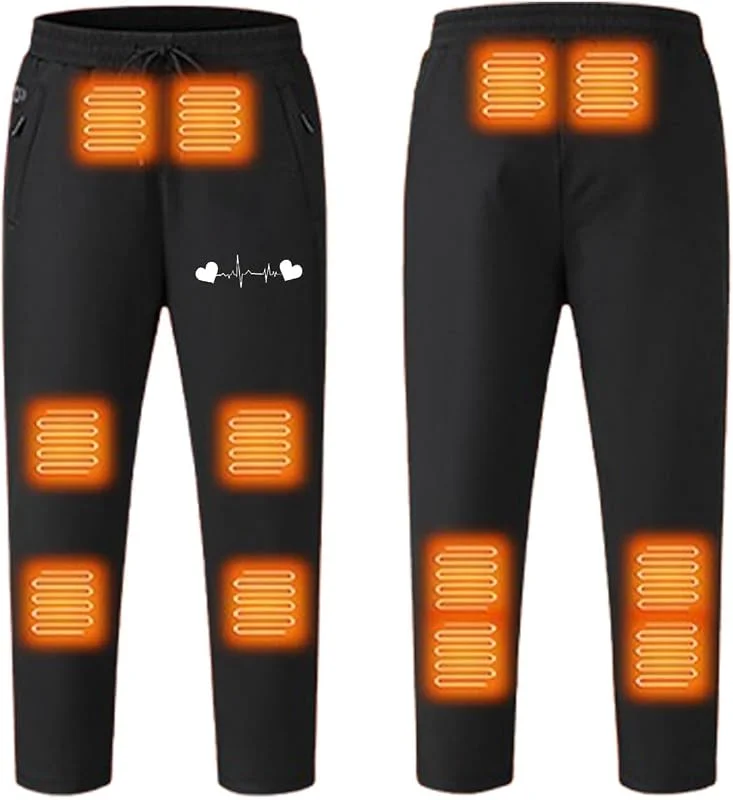 Beheizbare Hose Herren Damen Sale, USB-Heizhose Beheizte Hosen mit 12 Heizzonen Heizhosen Aktualisierte Version Trekkinghose Winterwarme Thermo Hosen Wasserdicht Winddichte Outdoor Hose zum Wandern — Heizkleidung