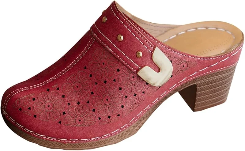 Damen Clogs & Pantoletten Für Mit Absatz Schuhe Vorne Geschlossen Hinten — Heizkleidung