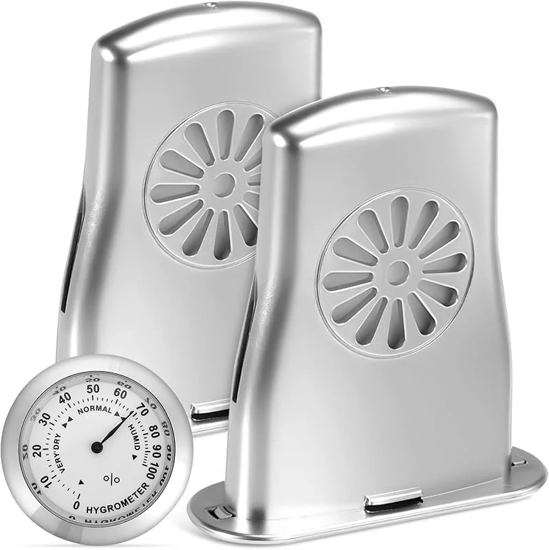 Geigen Luftbefeuchter mit Hygrometer aus ABS, Silber