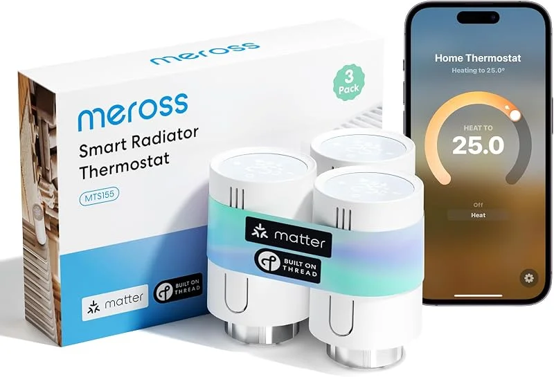 Meross Heizungsthermostat Matter Over Thread 3pcs Smart Thermostat — Heizung Warmepumpe
