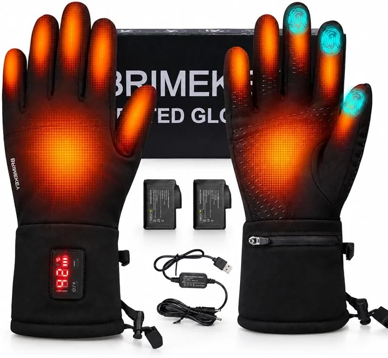Beheizbare Handschuhe Damen Herren Dünn, 2200 mAh, Touchscreen — Heizkleidung