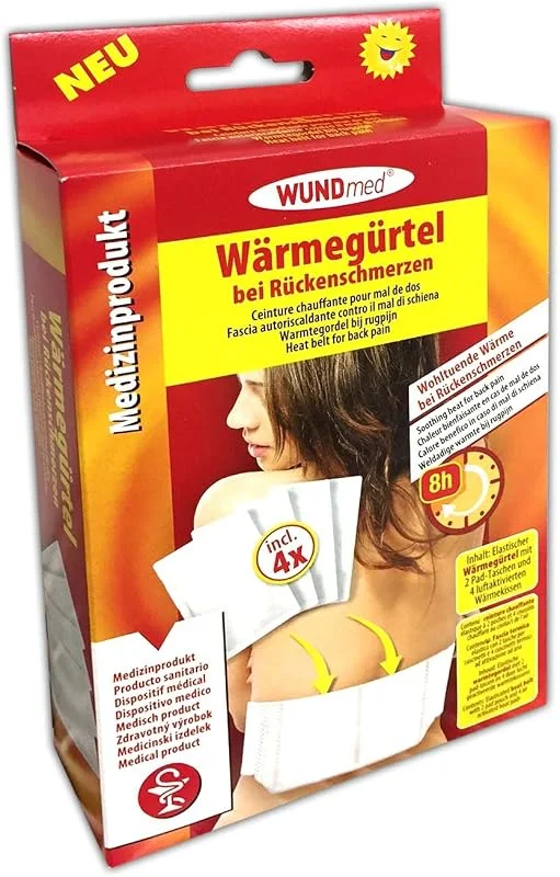 Wärmegürtel inkl 4 Wärmekissen Wärmepads Rücken Nierenwärmer Rückenwärmer — Heizkleidung