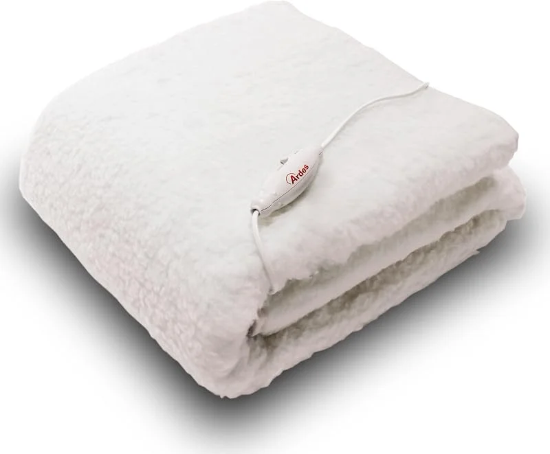 ARDES - AR415 Elektrischer Doppelbettwärmer MORPHEO - Wärmedecke einstellbare Temperatur - Doppelbettwärmer - Elektrische Heizdecke 100% Polyester, handwaschbar, Bianco — Heizung Warmepumpe