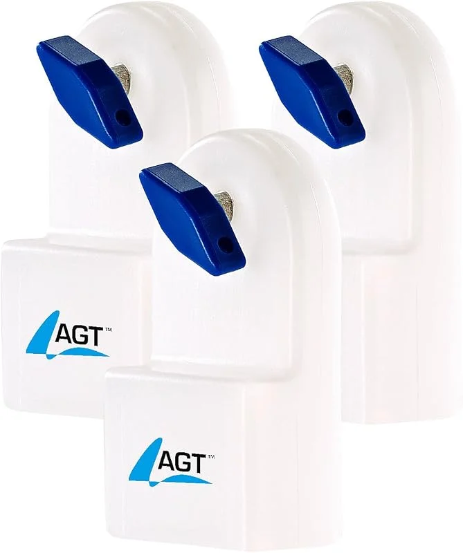 AGT Heizungsschlüssel: Manueller Heizkörper-Entlüfter m. integriertem Wasserbehälter, 3er-Set (Heizungsentlüfter mit Behälter, Heizungentlüfter, Lüfter) — Heizung Warmepumpe