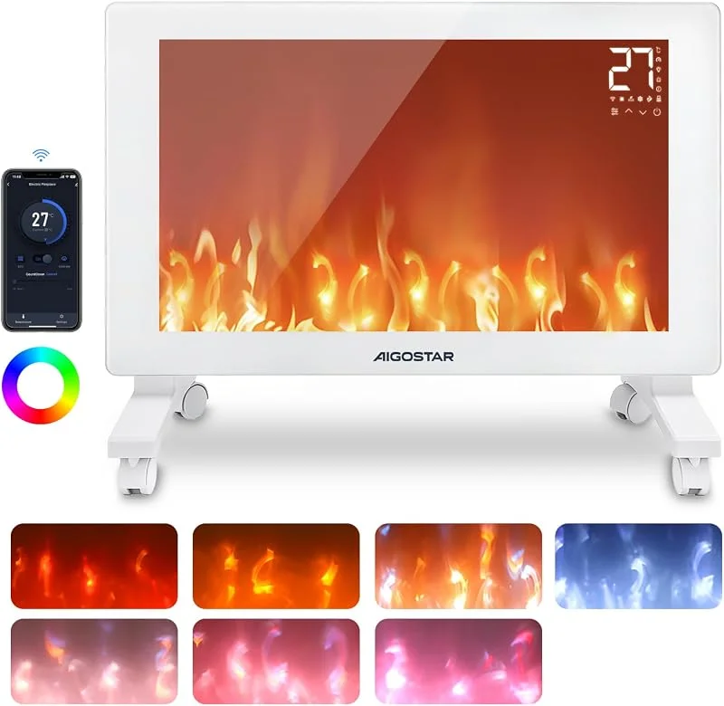 Aigostar Smart Thermostat Konvektor Heizung, Elektroheizung mit ECO Modi — Heizung Warmepumpe