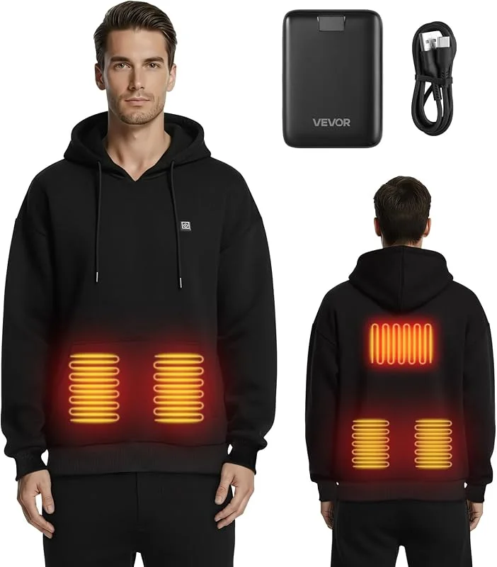 VEVOR Unisex Beheizbarer Hoodie Sweatshirt (1er Pack) — Heizkleidung