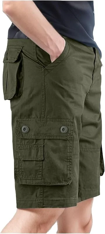 Generisch Cargohose Herren Baumwolle Outdoorhose Lange Baggy Hose Casual Freizeithose Pants Herren Kordelzug Outdoorhose Stretch Chino Männer Modern mit Taschen — Heizkleidung