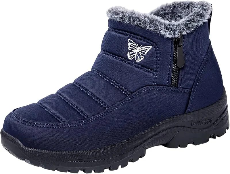 Winterschuhe Damen Wasserresistent Schneestiefel Winterboots Warm Gefüttert — Heizkleidung