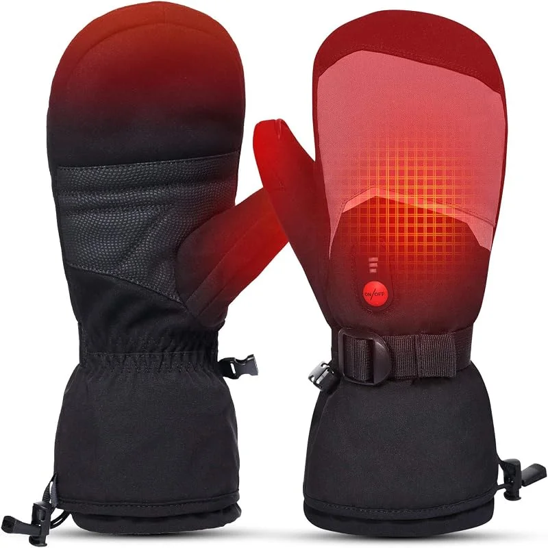 Beheizte Skihandschuhe Herren Damen Kinderhandschuhe Elektrische wiederaufladbare Batteriehandschuhe für das Winterskifahren Skaten Schnee Camping Wandern Beheizte Arthritis Handwärmerhandschuhe — Heizkleidung