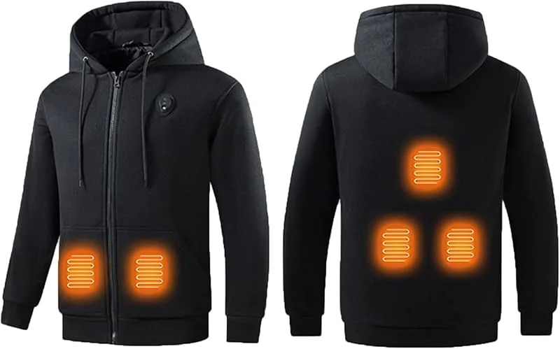 Beheizbare Jacke Hoodie Herren Damen 2026 Testsieger Beheizter Kapuzenjacke — Heizkleidung