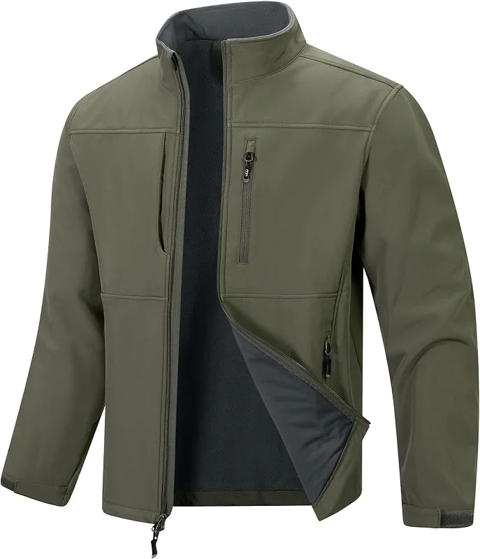 33, 000ft Softshelljacke für Herren Ohne kapuze Wasserdicht Fleecejacke — Heizkleidung