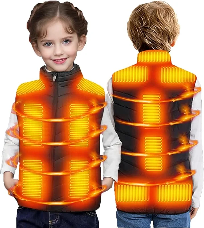 Generisch Beheizbare Weste Kinder, 13 Heizzonen Schnelles Aufheizen Jacke — Heizkleidung