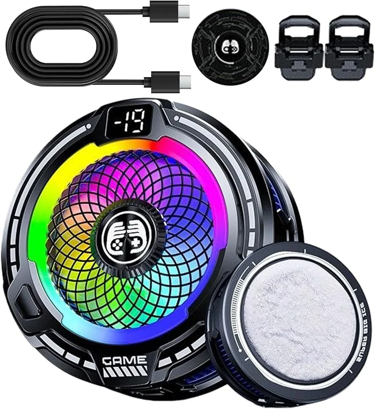 Handy-Kühler, 30 W magnetischer Handy-Heizkörper – verstellbare Geschwindigkeit, tragbarer Heizkörper für Smartphones, Tablet, Spiel, Vlog, Outdoor, heißes Wetter, Sommer — Heizung Warmepumpe