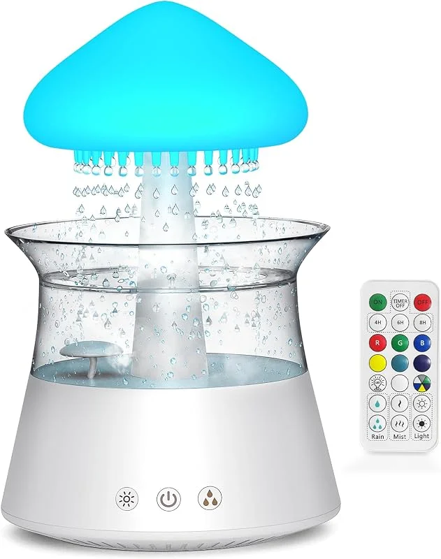 Diffuserlove Regen Wolken luftbefeuchter Rain Cloud Humidifier mit Fernbedienung Pilz Wasser Lampe Raumbefeuchter Schlafzimmer Regentropfen Luft luftbefeuchter Schlafzimmer Air Humidifier