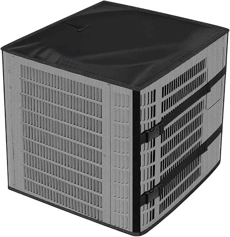 Zentrale Klimaanlage Abdeckung, Universal Große Außeneinheit Schutz, Wasserdichtes & Winddichtes Oxford-Gewebe, Allwetterschutz für alle Jahreszeiten mit Industriestil, HVAC Zubehör für Zuhause und — Heizung Warmepumpe