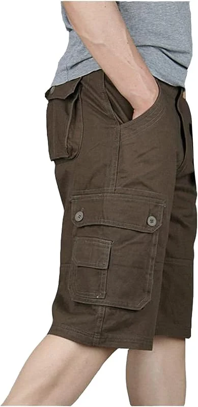 Cargo Shorts Männer Hose Herren Kurz Sommer Cargoshorts Mit Mehreren Taschen Funktionsshorts Knielang Solide Farbe Hosen Relaxed Fit Hosen Herren Sport Bequeme Haltbarkeit Freizeithose — Heizkleidung